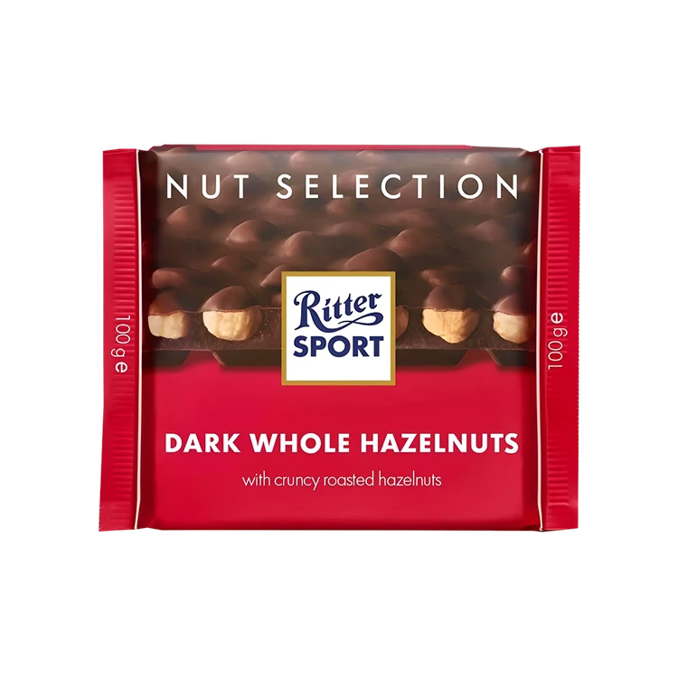 Ritter Sport Whole Hazelnuts Dark Chocolate Bar