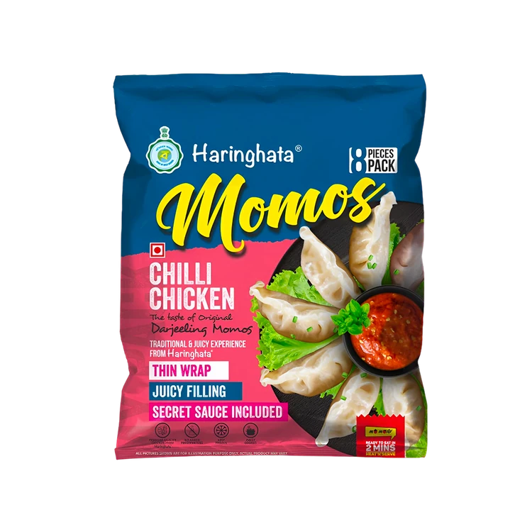Haringhata Chilli Chicken Momos (Frozen)