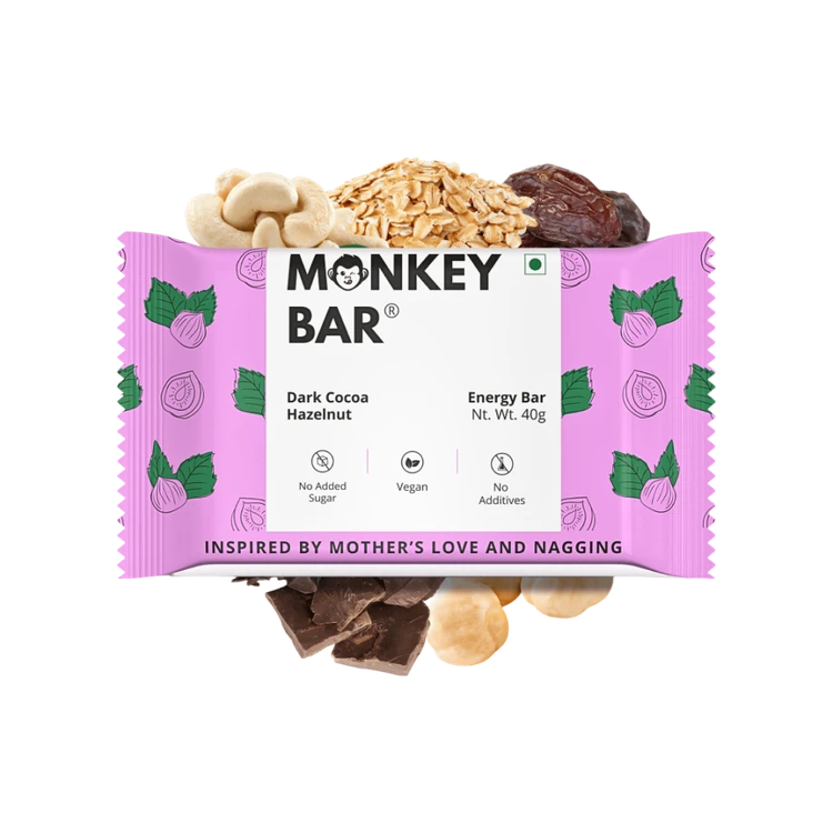 Monkey Bar Dark Cocoa Hazelnut Energy Bar