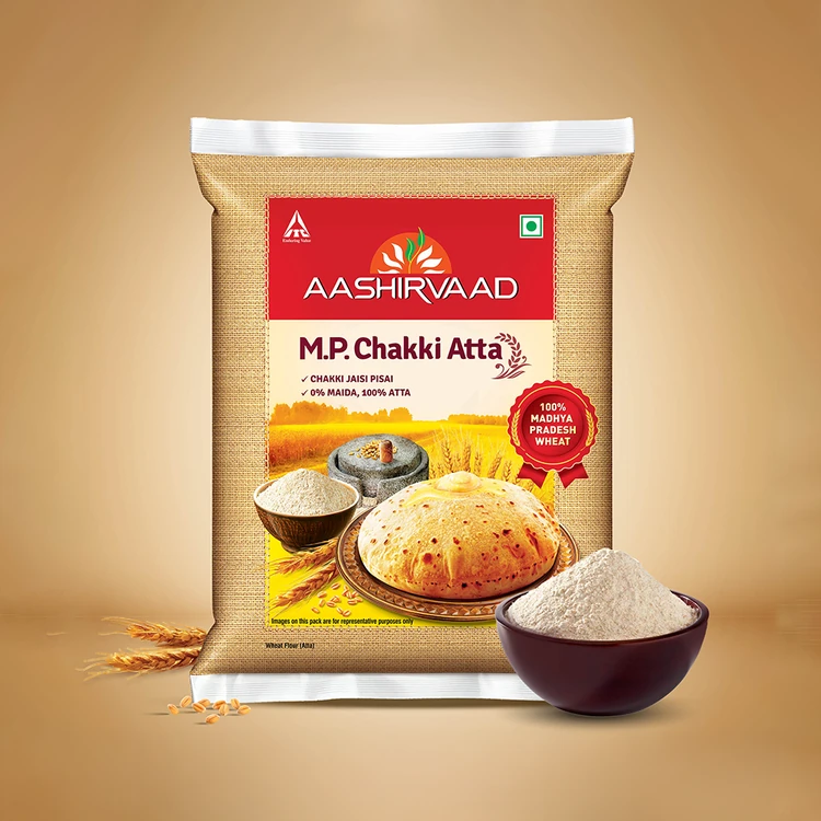 Aashirvaad 0% Maida, 100% M.P. Chakki Atta (Godihittu)