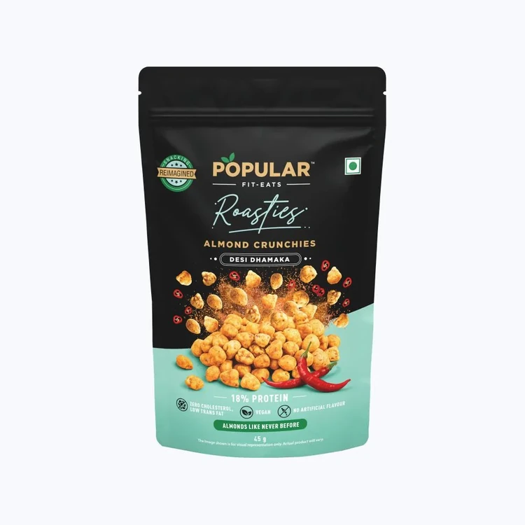 Popular Roasties Crunchies Flavoured Almonds (Desi Dhamaka) (Badami)