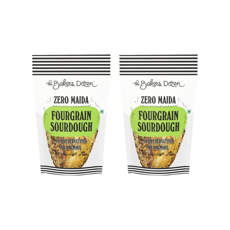 The Baker's Dozen High Protein Fourgrain Seeds Sourdough - Pack of 2