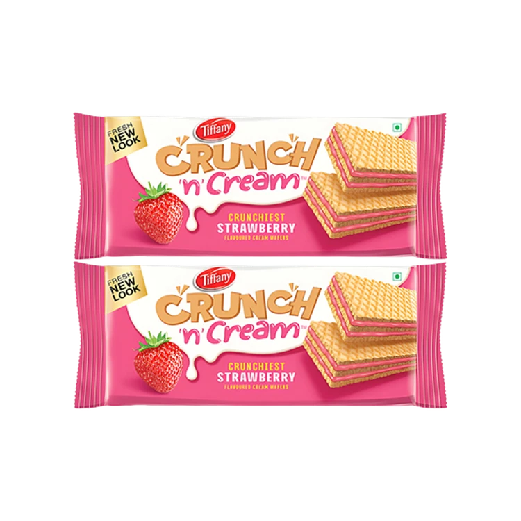 Tiffany Crunch n Cream Wafer Bar - Strawberry - Pack of 2