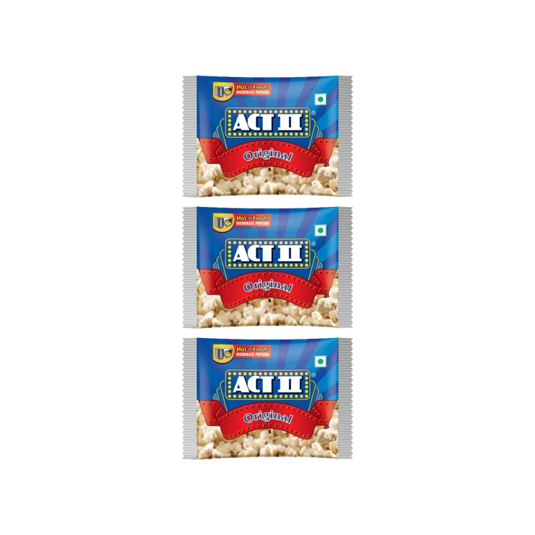 Act II Natural Microwave Popcorn - Pack of 3