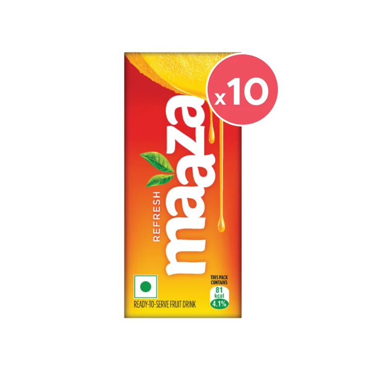 Maaza Refresh Mango Drink - Pack of 10