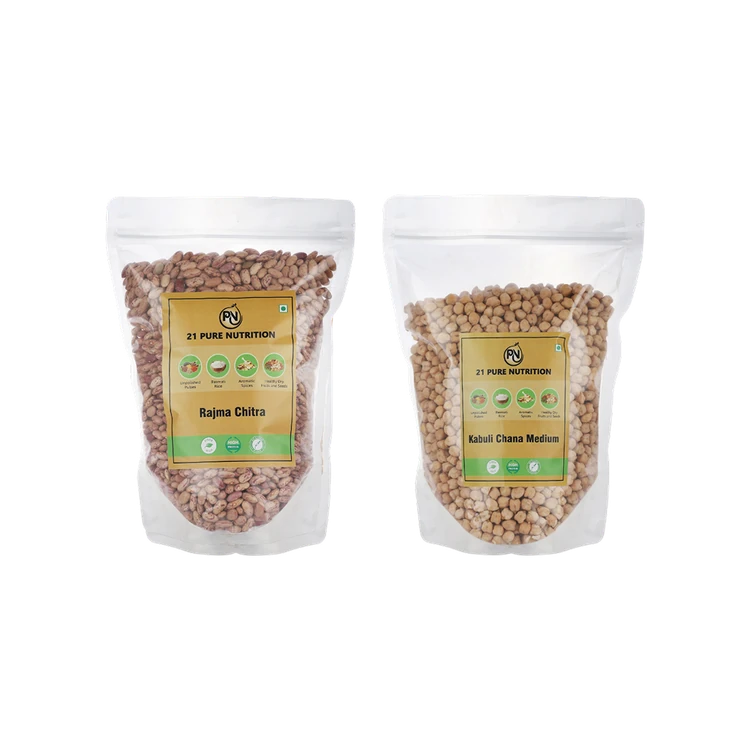 21 Pure Nutrition Premium Rajma Chitra & Kabuli Chana Medium