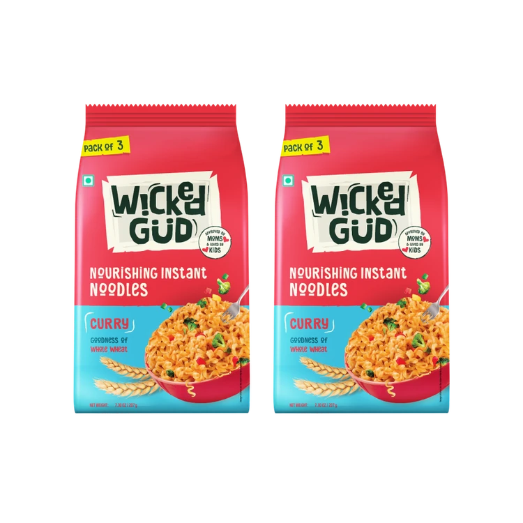 WickedGud Curry Instant Noodles - Pack of 2