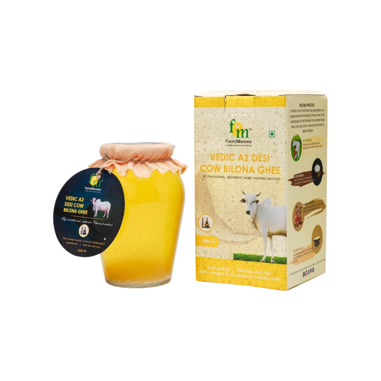 Farm2Mamma Desi Cow Bilona A2 Ghee (A2 Tuppa)