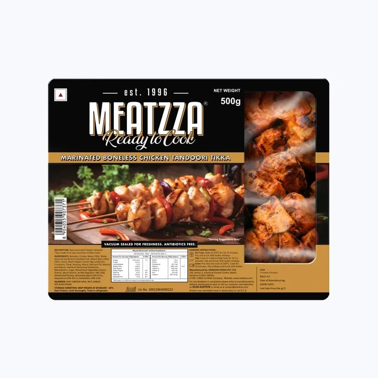 Meatzza Marinated Boneless Tandoori Chicken Tikka