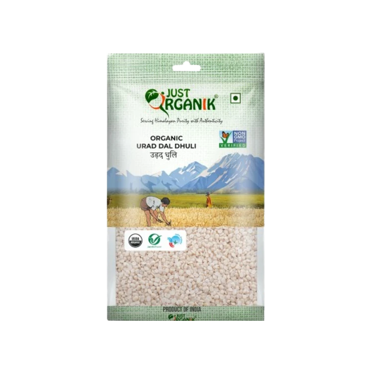 Just Organik Organic Urad Dal (Dhuli)