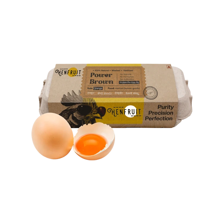 Hen Fruit -10 High Protein Power Brown Eggs