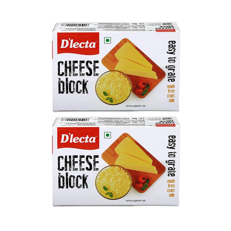 D'lecta Processed Cheese Block - Pack of 2