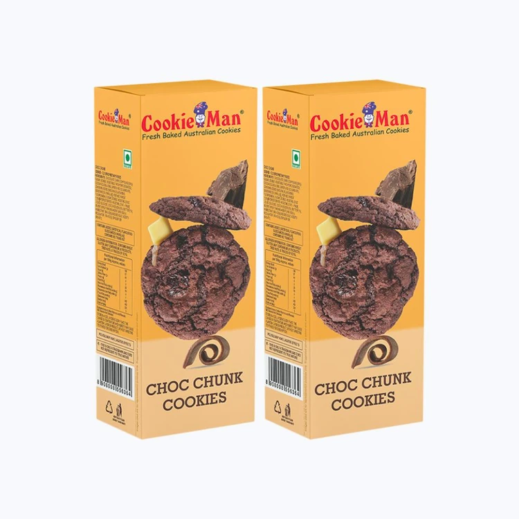 Cookieman Choc Chunk Chocolate Cookies Biscuits - Pack of 2