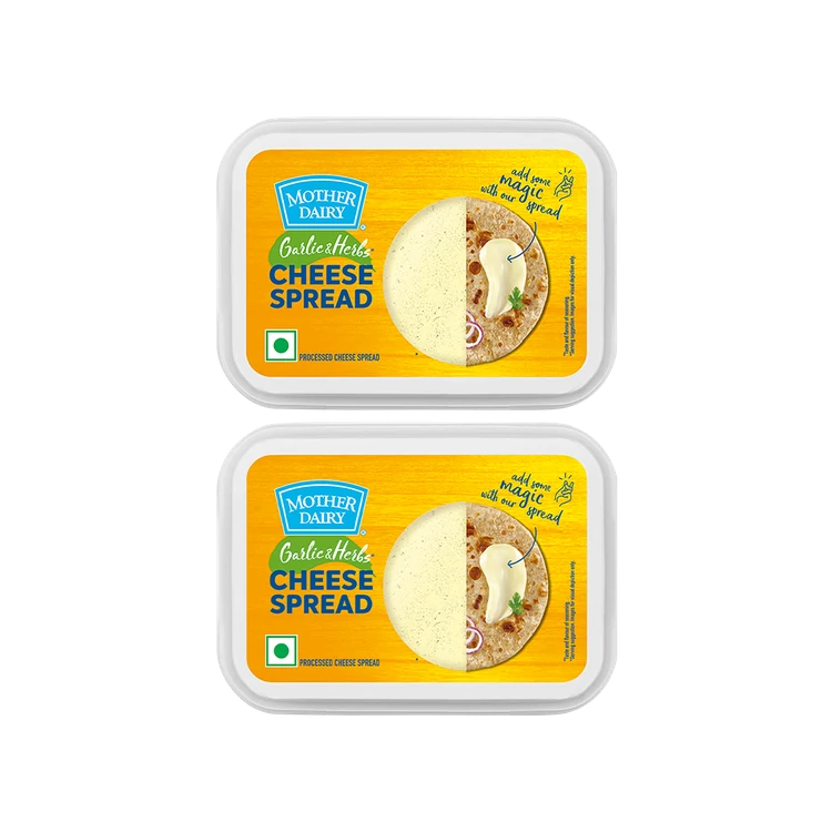 Mother Dairy Garlic & Herbs Cheese Spread - Pack of 2