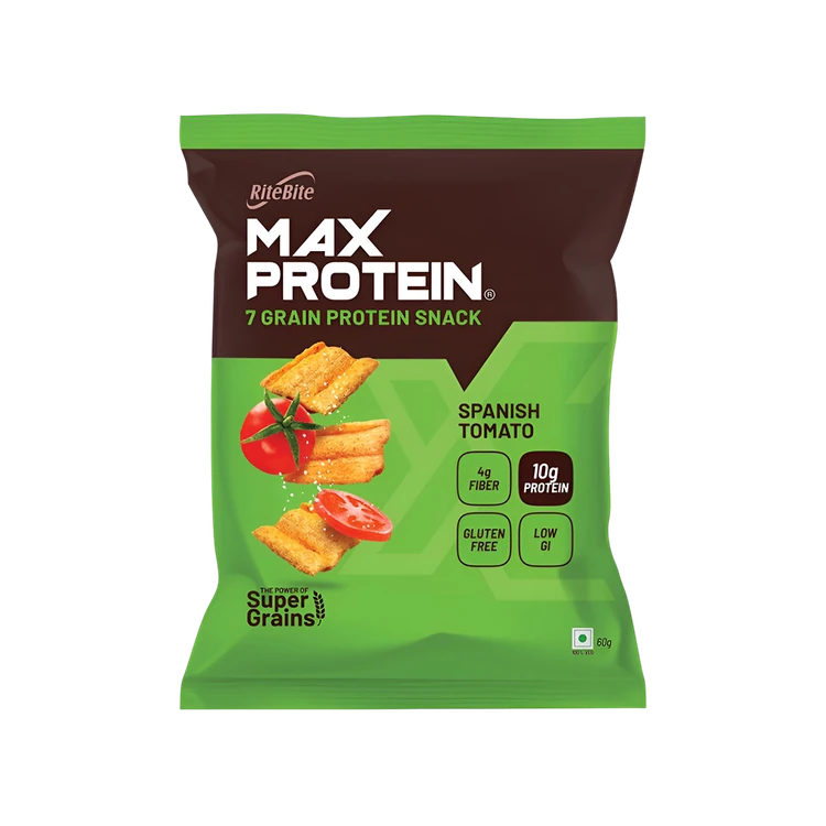 RiteBite Max Protein Spanish Tomato 10 g Protein Multigrain Chips