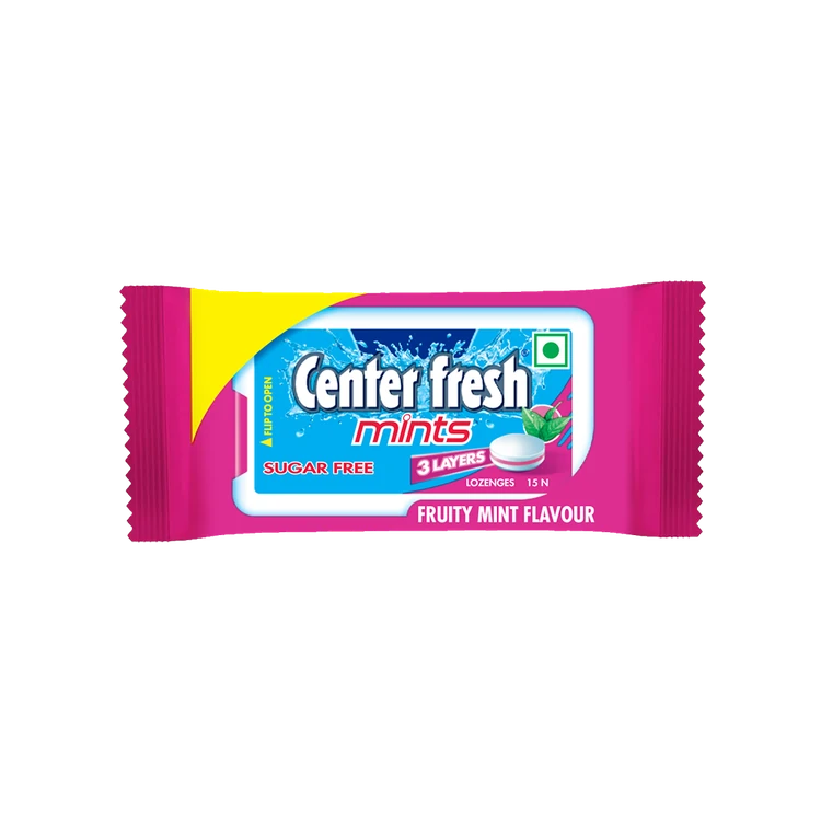 Center Fresh Sugarfree Fruity Mint Candy
