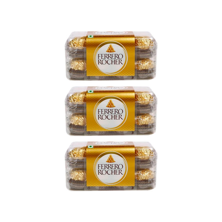 Ferrero Rocher Chocolate Gift Pack (16 pieces) - Pack of 3