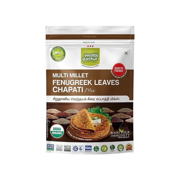 Health Basket Multi Millet Fenugreek Leaves Chapati Mix