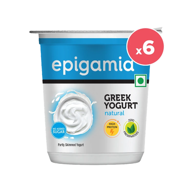 epigamia Natural Greek Yogurt (400 g) - Pack of 6