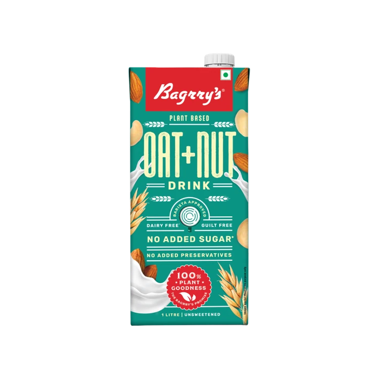 Bagrry's Plant Based Unsweetened Nut + Oat Beverage