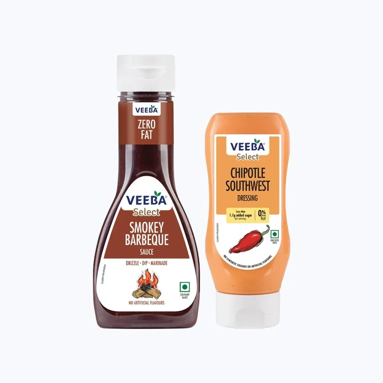 Veeba Smokey Barbeque Sauce +  Southwest Chipotle Dressing Combo