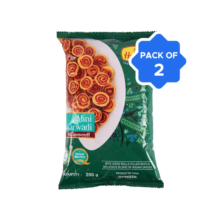 Haldiram's Nagpur Mini Bhakarwadi Namkeen - Pack of 2