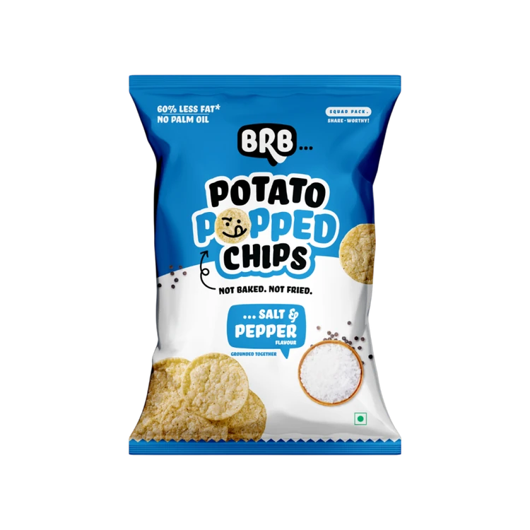 BRB Potato Popped Chips (Salt & Pepper Flavour)
