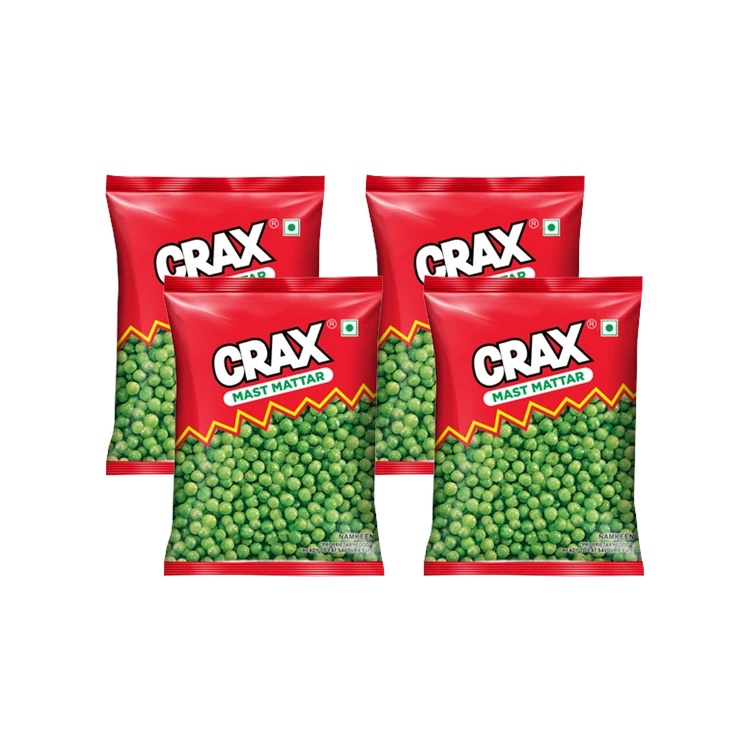 Crax Mast Mattar Green Pea Snack - Pack of 4