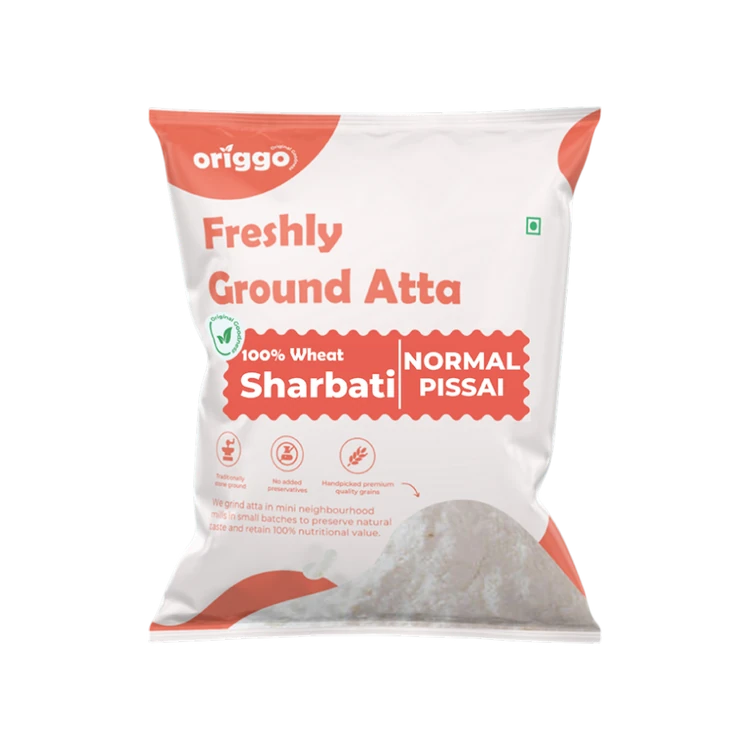 Origgo Stone Ground Sharbati Atta Normal Pissai