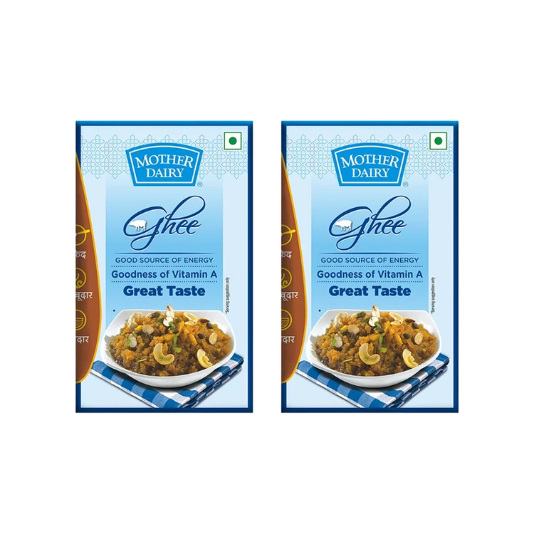 Mother Dairy Buffalo Ghee - Pack of 2 (Tuppa)