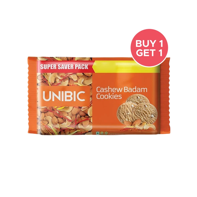 Unibic Cashew Badam Cookies - Buy 1 Get 1 Free