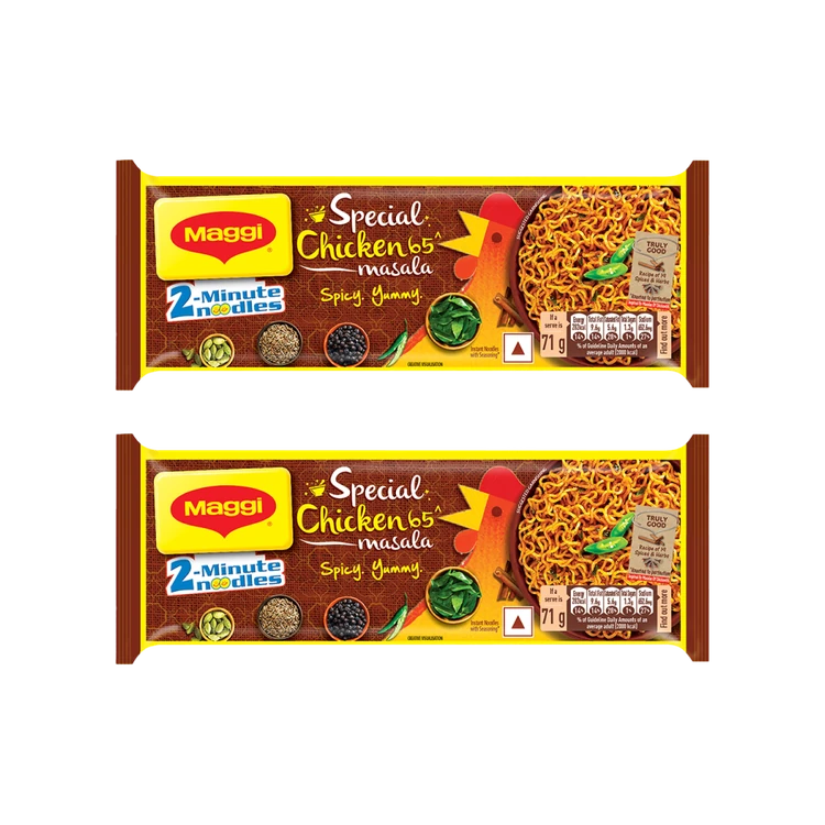 Maggi Special Chicken65 Masala Flavoured Instant Noodles - Pack of 2