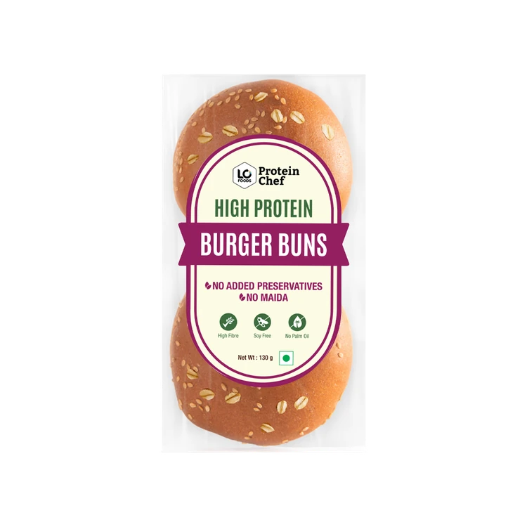 Protein Chef High Protein Burger Bun (No Maida, Multigrain)
