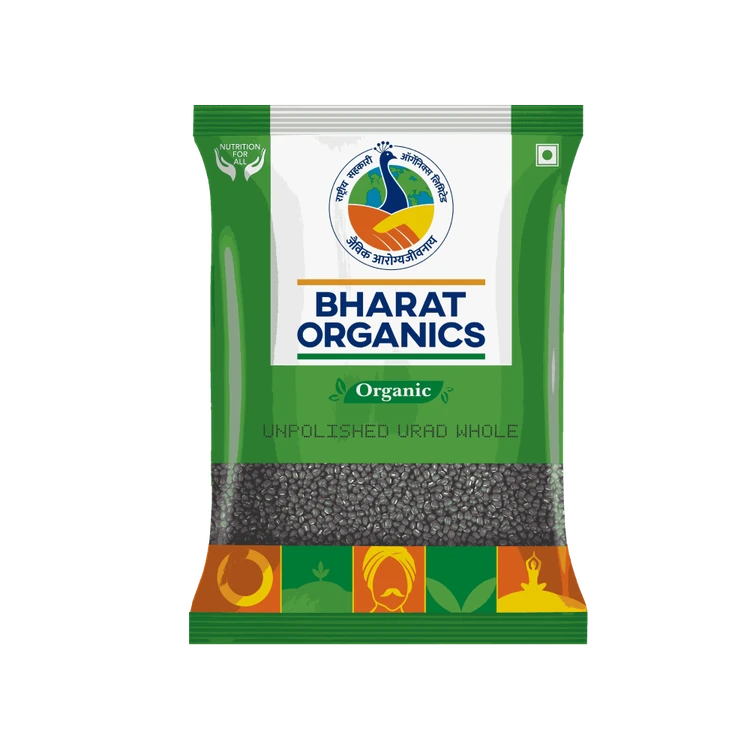 Bharat Organics - Unpolished Organic Urad (Sabut)