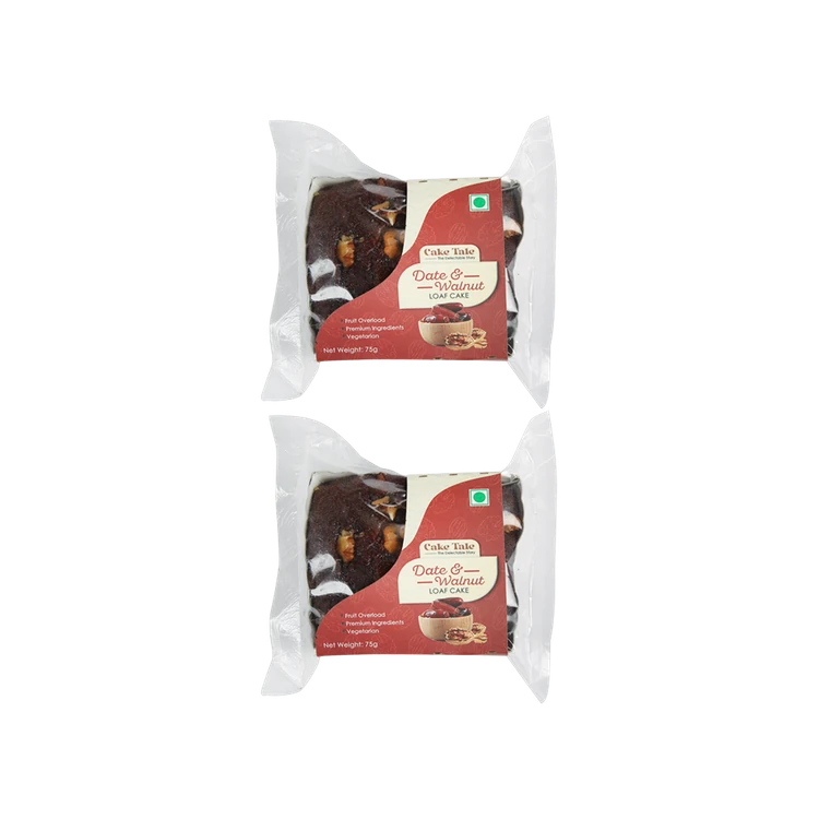 Caketale Date And Walnut Loaf Dry Cake - Pack of 2