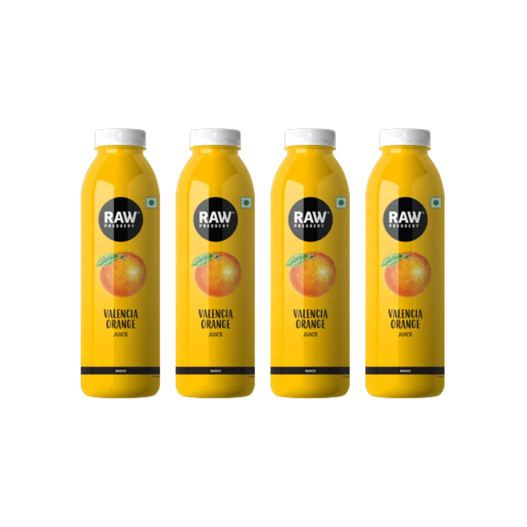 Raw Pressery Valencia Orange Juice - Pack of 4
