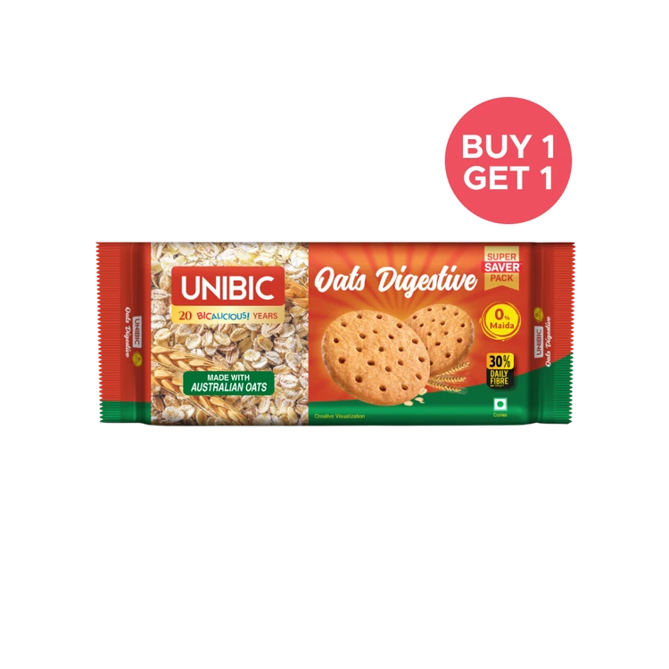 Unibic Oatmeal Digestive Cookies - Buy 1 Get 1 Free