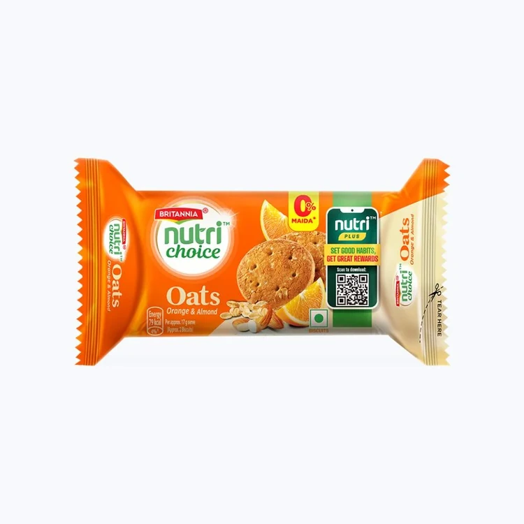 Britannia NutriChoice Oats Orange & Almond Biscuit
