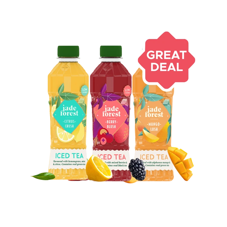 Jade Forest Iced Tea - Citrus Crush +  Iced Tea - Berry Blush +  Mango Lush Premium Iced Tea Combo
