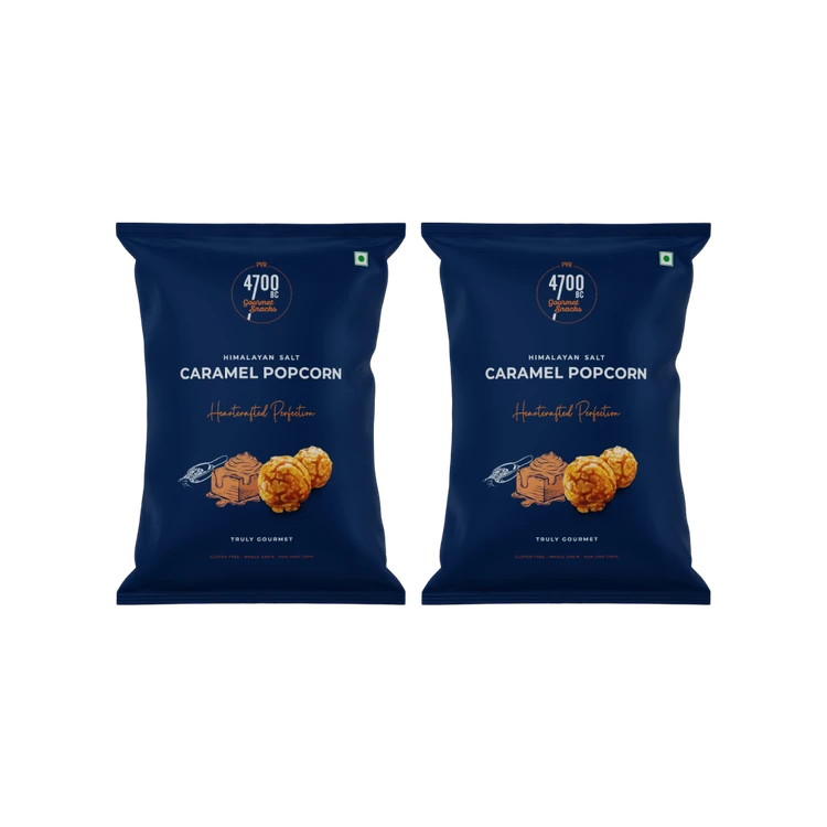 4700BC Himalayan Salt Caramel Gourmet Popcorn - Pack of 2
