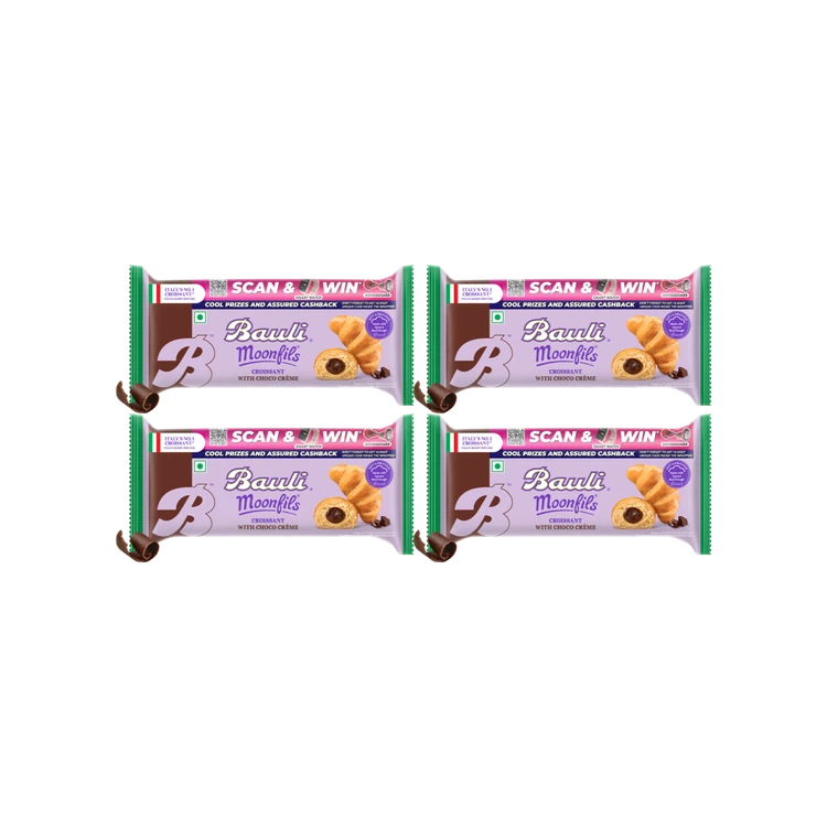 Bauli Moonfils Chocolate Crème Soft Croissant (Eggless) - Pack of 4