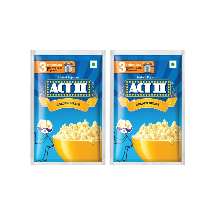 Act II Golden Sizzle Popcorn - Instant - Pack of 2