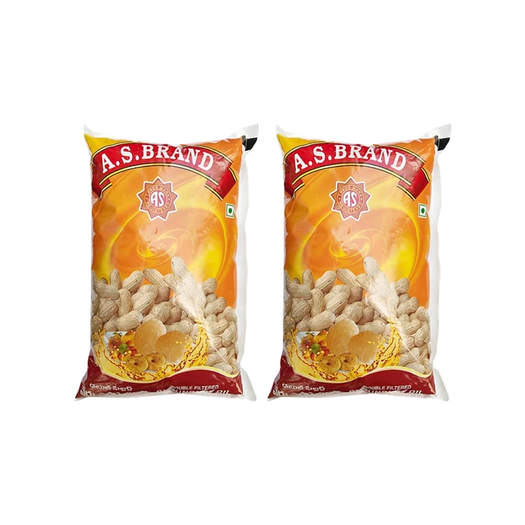 A.S. Brand Groundnut Oil - Pack of 2 (Kadale Enne)