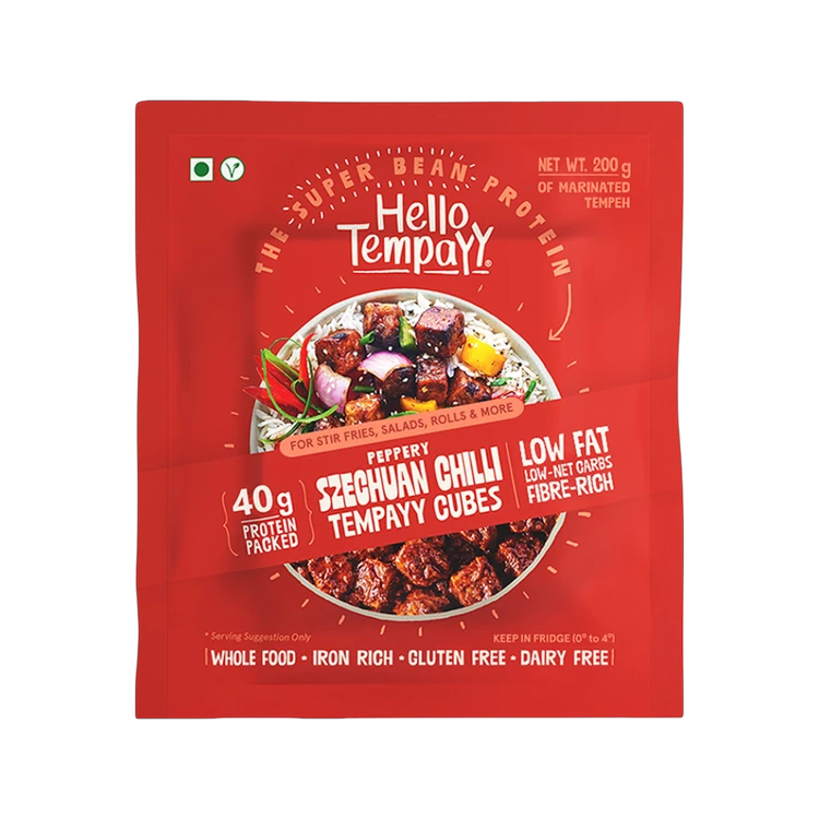Hello Tempayy 40g Protein Szechuan Tempeh Cubes