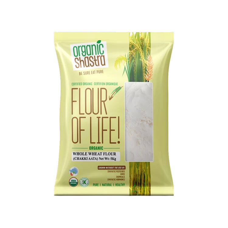 Organic Shastra Premium Organic Whole Wheat Atta