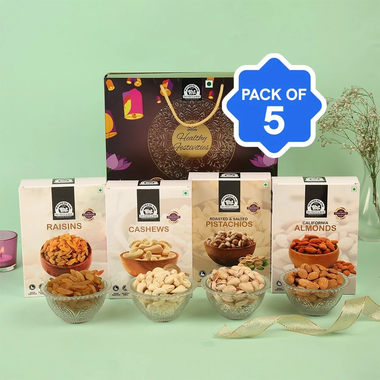 Wonderland Foods Healthy Festivities Gift Box - Pack of 5