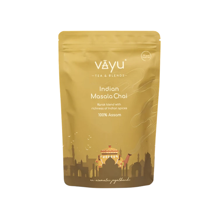 Vayu Tea & Blends Premium Assam Masala Chai with 100% Natural Indian Spices
