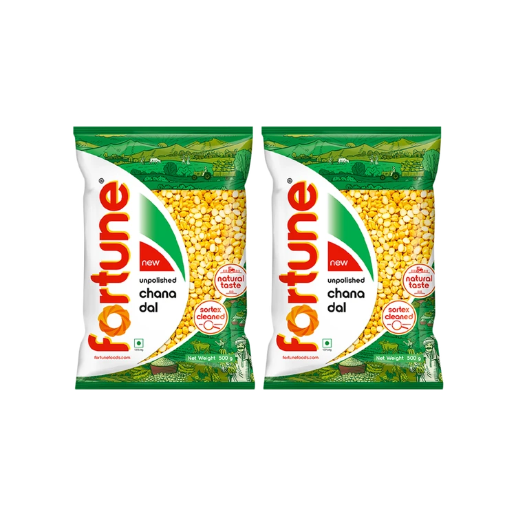 Fortune Chana Dal Unpolished - Pack of 2 (Kadale Bele)
