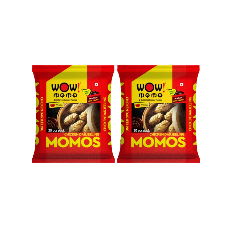 Wow! Momo Darjeeling Chicken Momos - 20 pieces (Frozen) - Pack of 2