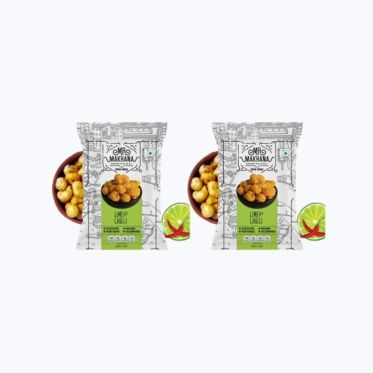 Mr. Makhana Lime & Chilli Flavoured Makhana - Pack of 2
